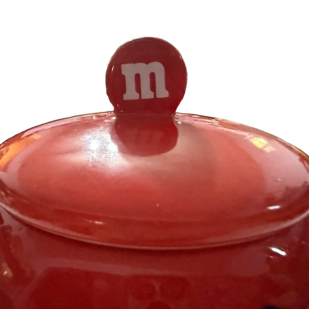 M&M's Red Candy Jar withM&M's Red Candy Jar with Lid Collectible Kitchen Storage